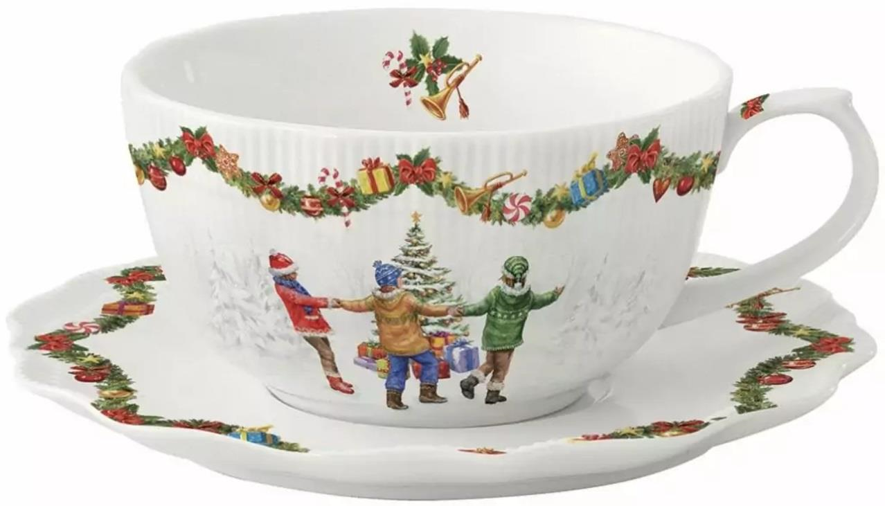 Easy Life Christmas Round Dance Porselen Fincan 300ml & Tabak Christmas Round Dance