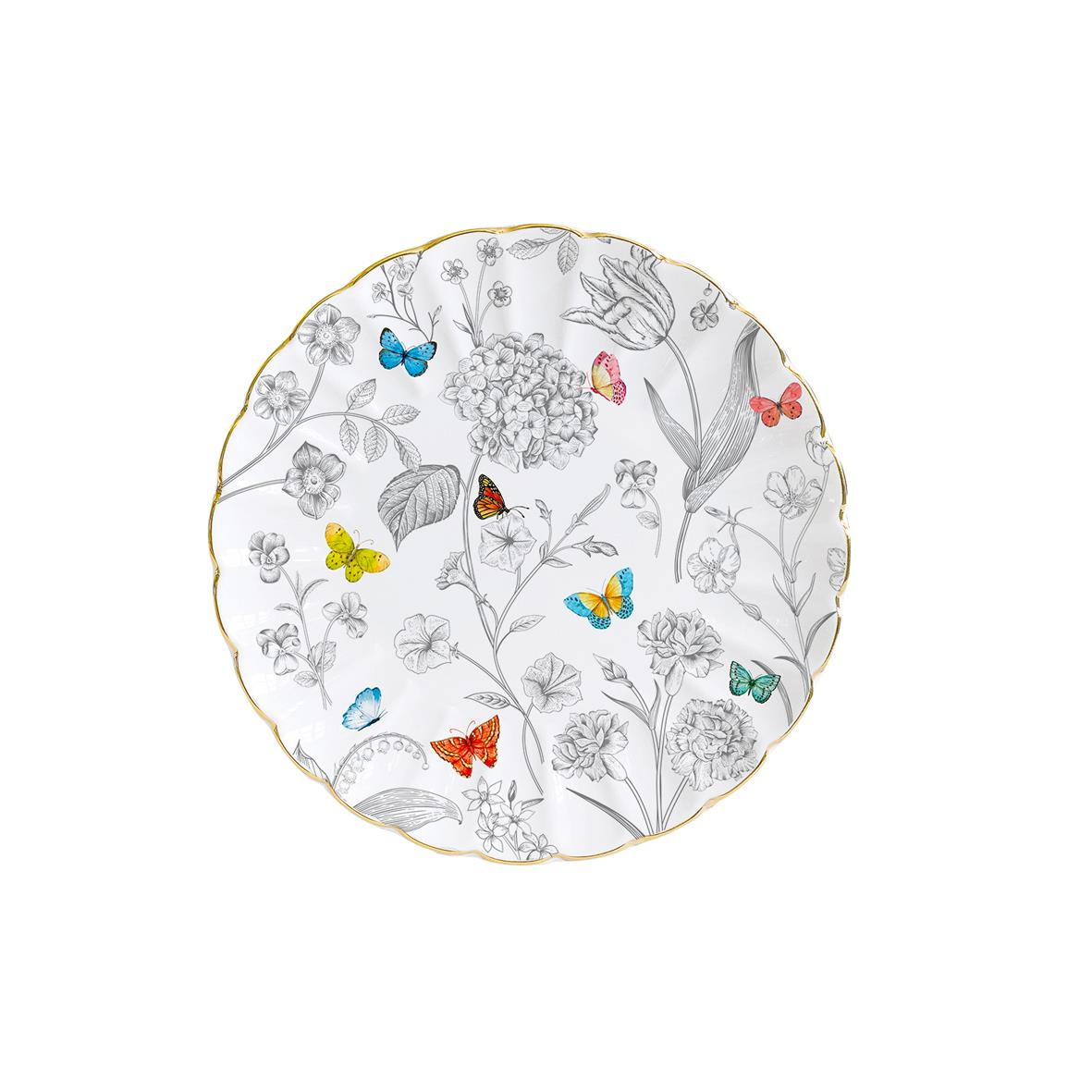 Easy Life Fleurs & Papillons Porselen Pasta Tabağı Ø 19 cm