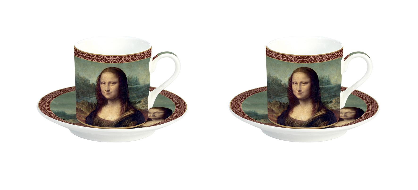 Easy Life MasterPiece 2'li Türk Kahvesi Fincan Takımı 75 ml. The Mona Lisa