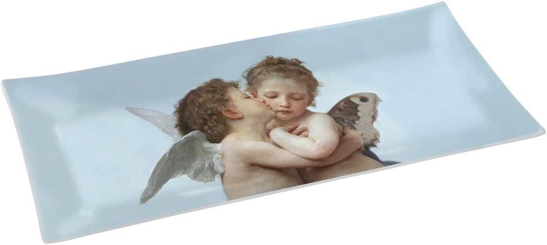 Easy Life MasterPiece Desenli Cam Tepsi 36x17 cm The First Kiss