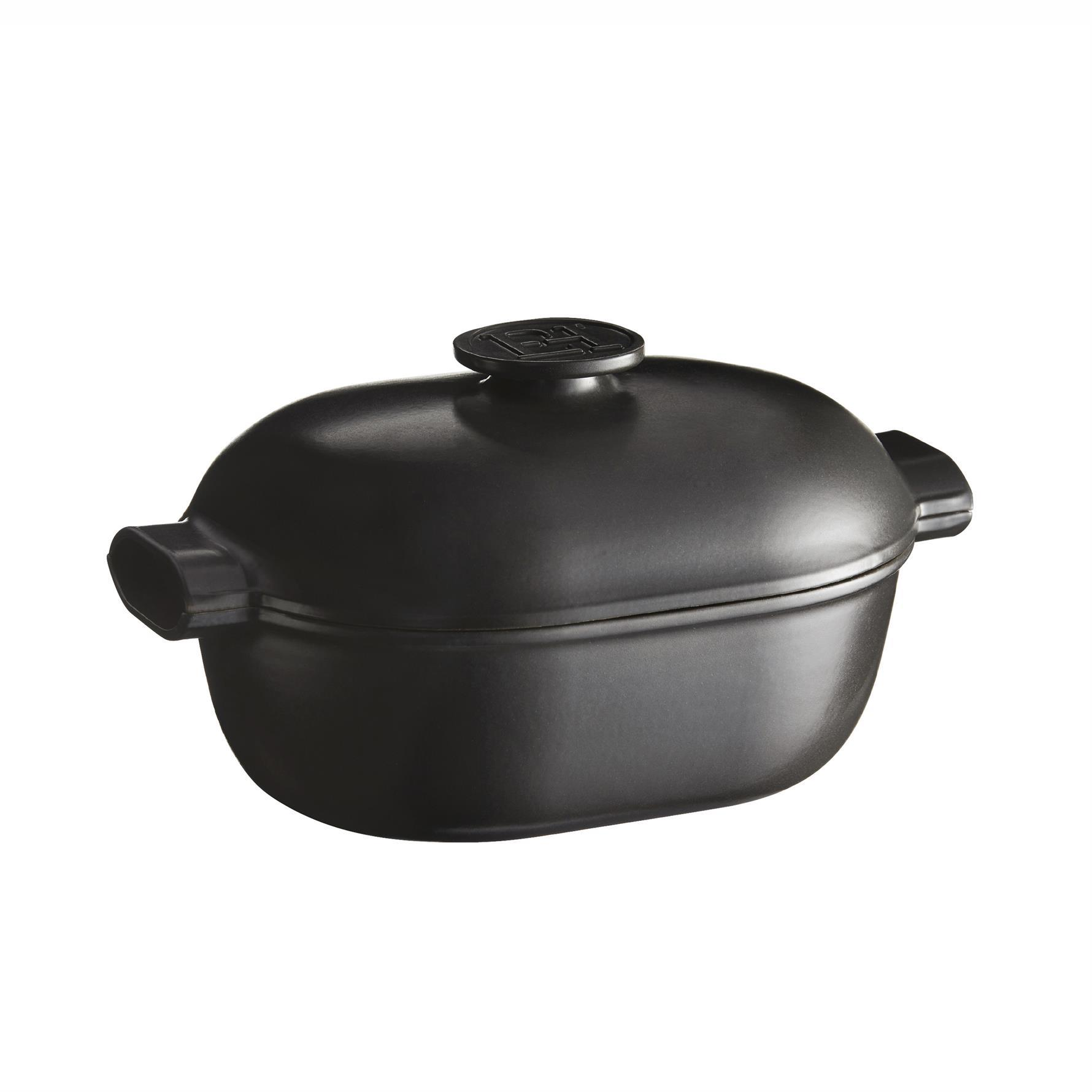 Emile Henry Delight Induksiyon Uyumlu Oval Tencere Siyah 4,5L  36*24 Cm - EH776645