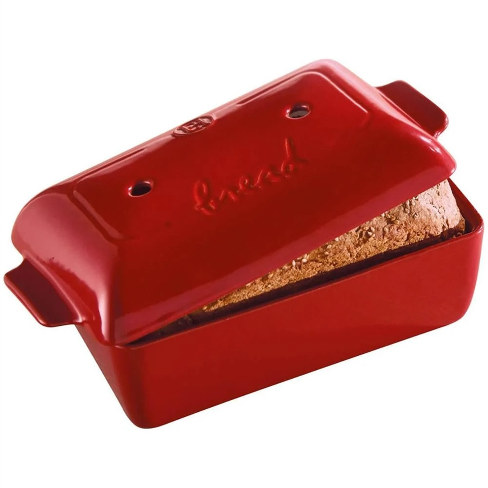 Emile Henry Ekmek Fırın Kabı Baton 28 X 14,5 Cm Kırmızı Burgundy -345504