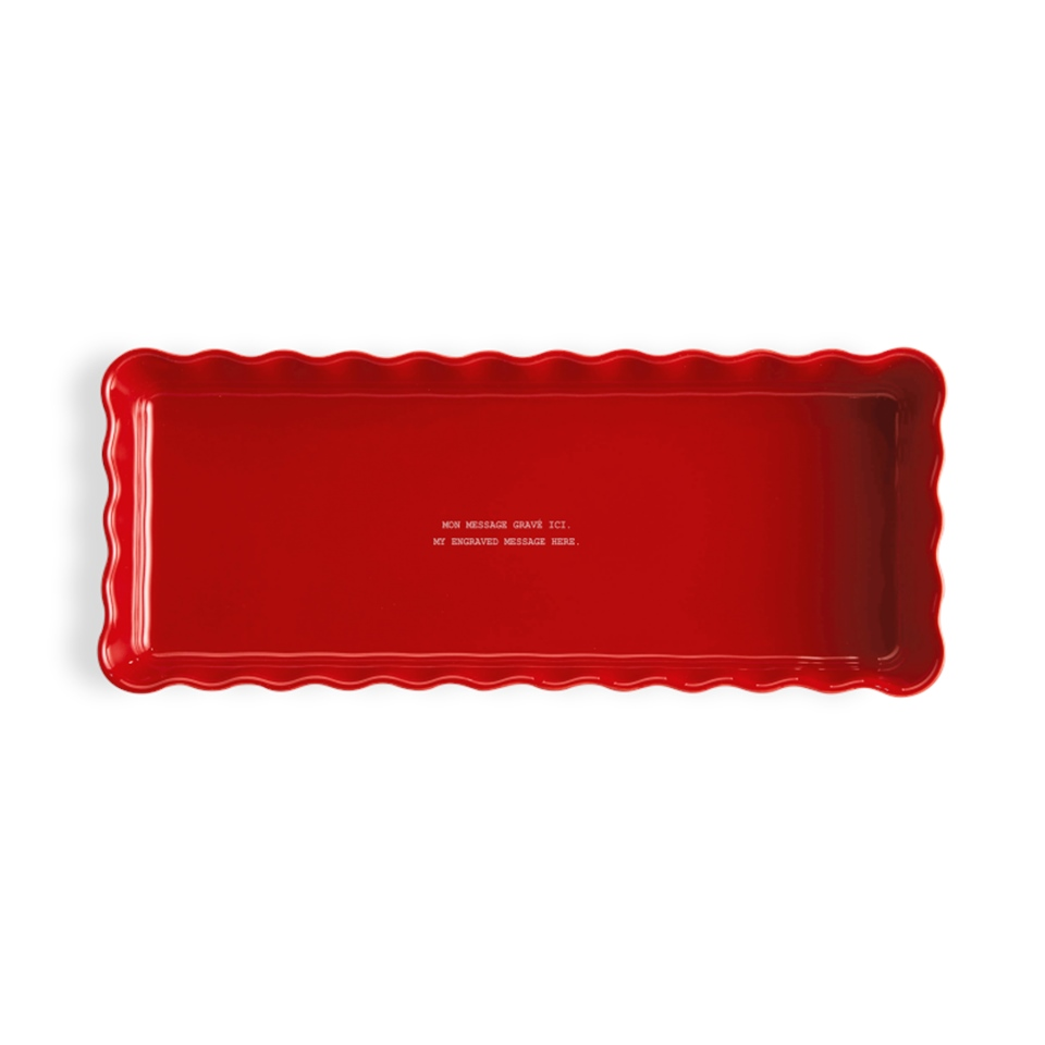 Emile Henry Tart-Börek-Fırın Kabı Dikdörtgen 36.5 X 15 Cm Kırmızı Burgundy -346034
