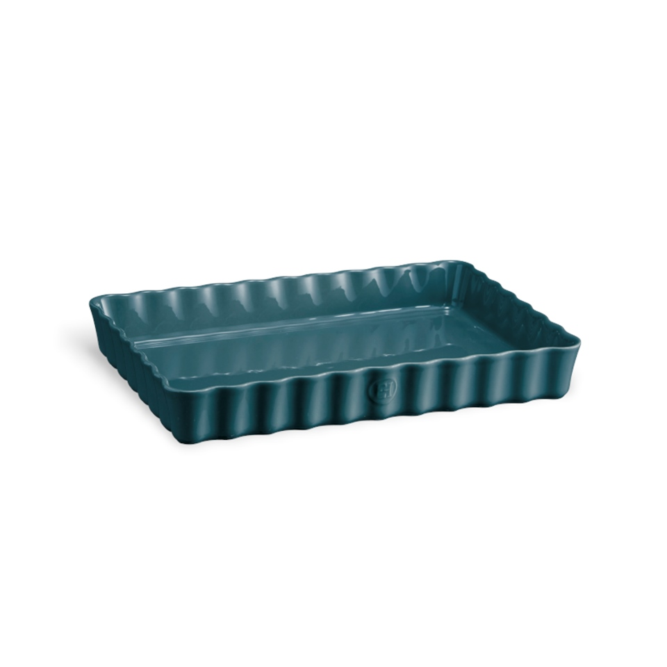 Emile Henry Tart-Börek Fırın Kabı Dikdörtgen 33 X 24 Cm Mavi Blue Flame -976038 - EH976038