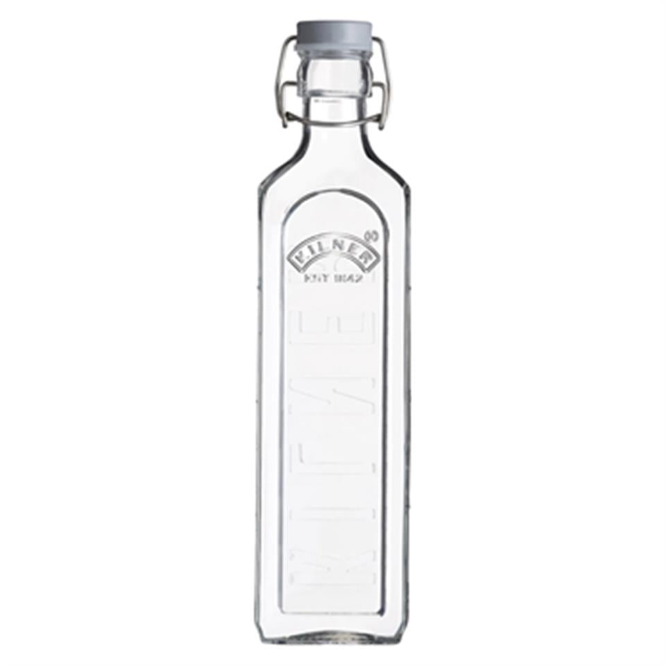 Kilner Klipsli Cam Şişe 1 Lt Şeffaf Gri