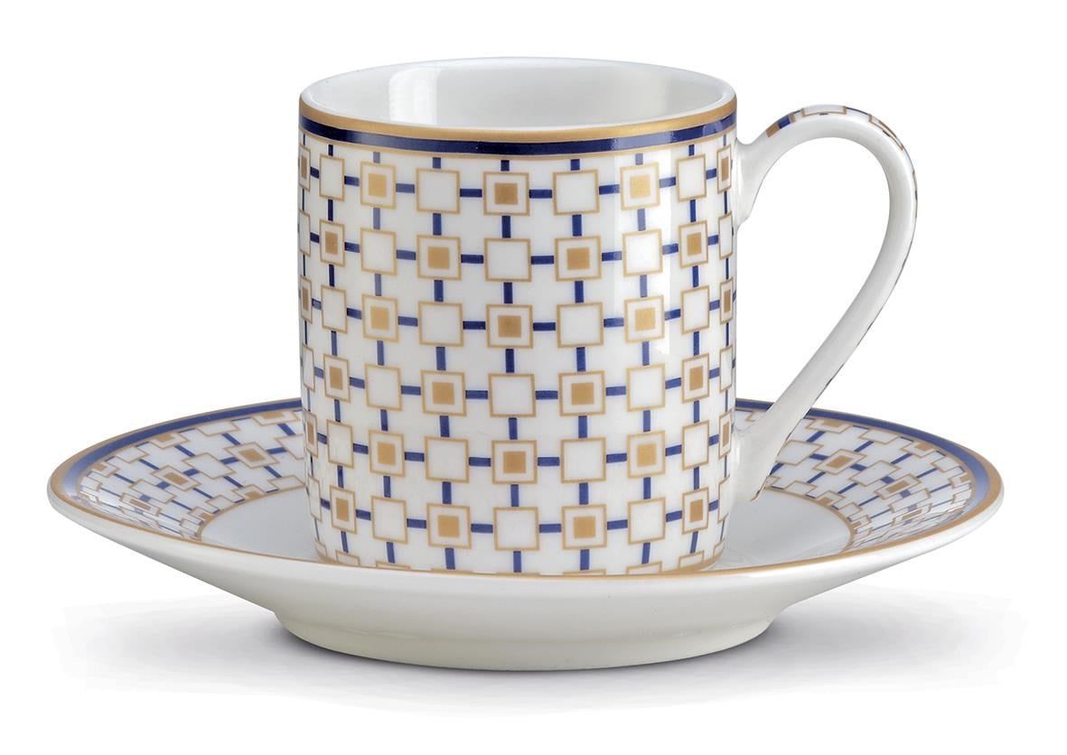 Pozzi Milano Charles 2'li Porselen Kahve Fincanı 80 ml & Tabağı - PM0125 CHRL