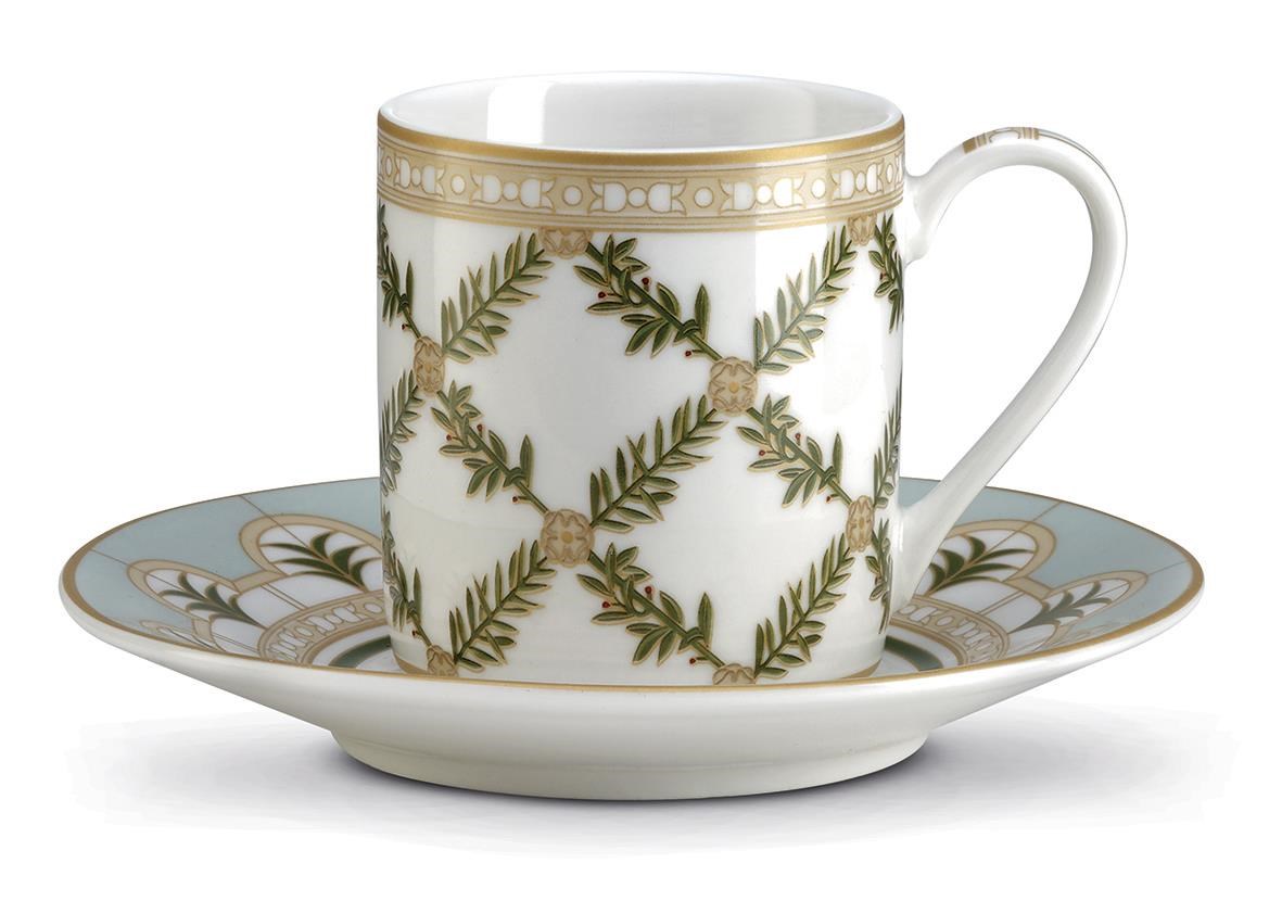 Pozzi Milano Rosita 2'li Porselen Kahve Fincanı 80 ml & Tabağı - PM0125 RSTA