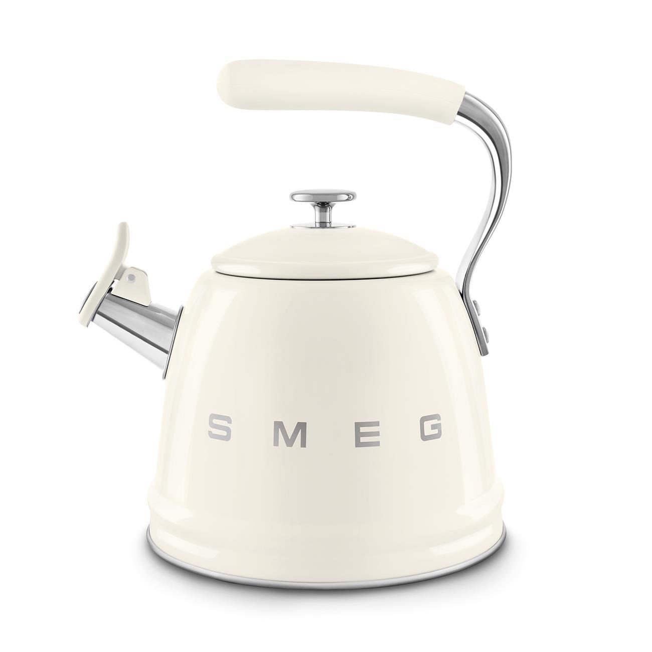 SMEG 50's Style Krem  Set Üstü Islıklı Kettle 2.3 Lt - CKLW2001CR
