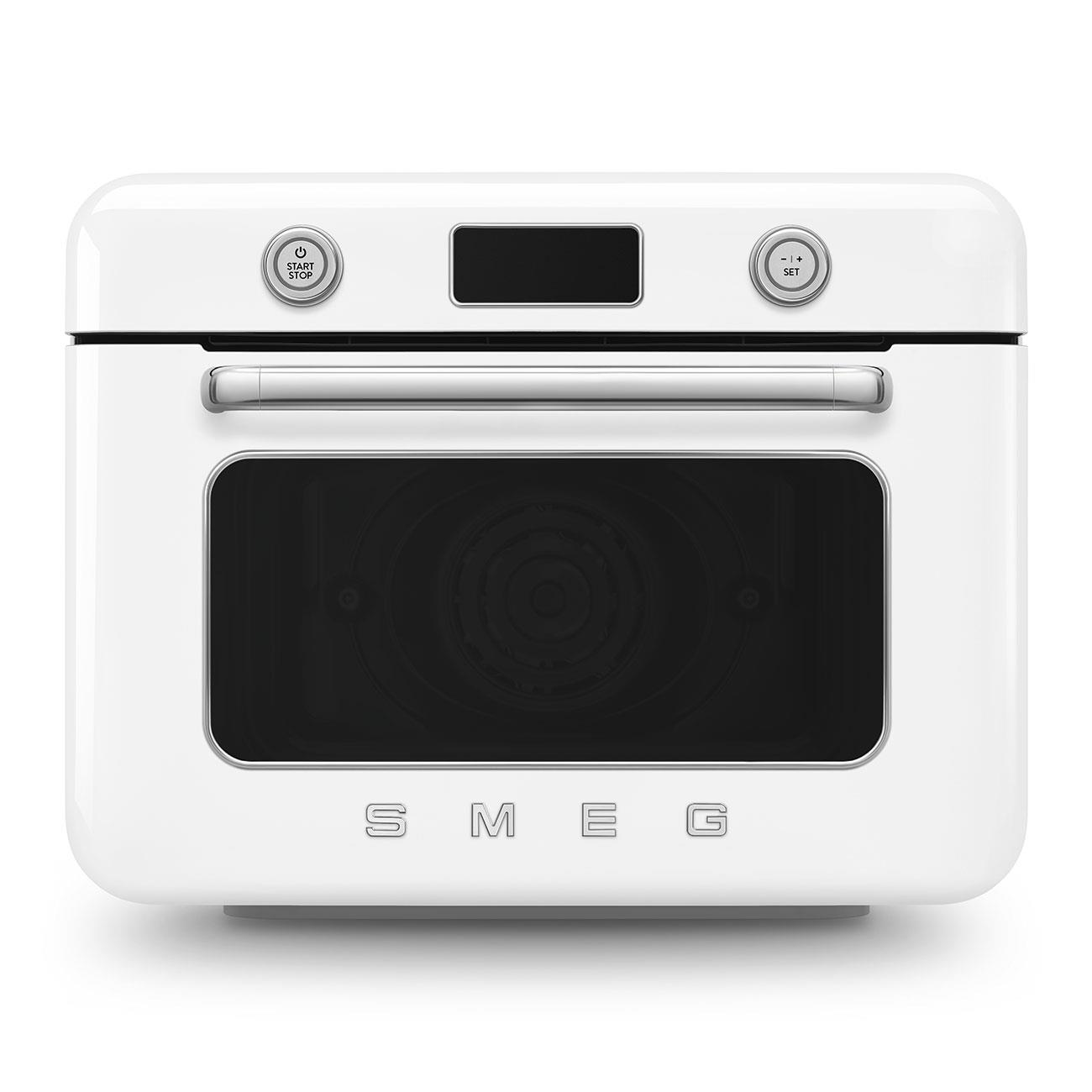 SMEG COF01WHEU RETRO SERİSİ SOLO TEZGAH ÜSTÜ KOMBİ BUHARLI FIRIN BEYAZ