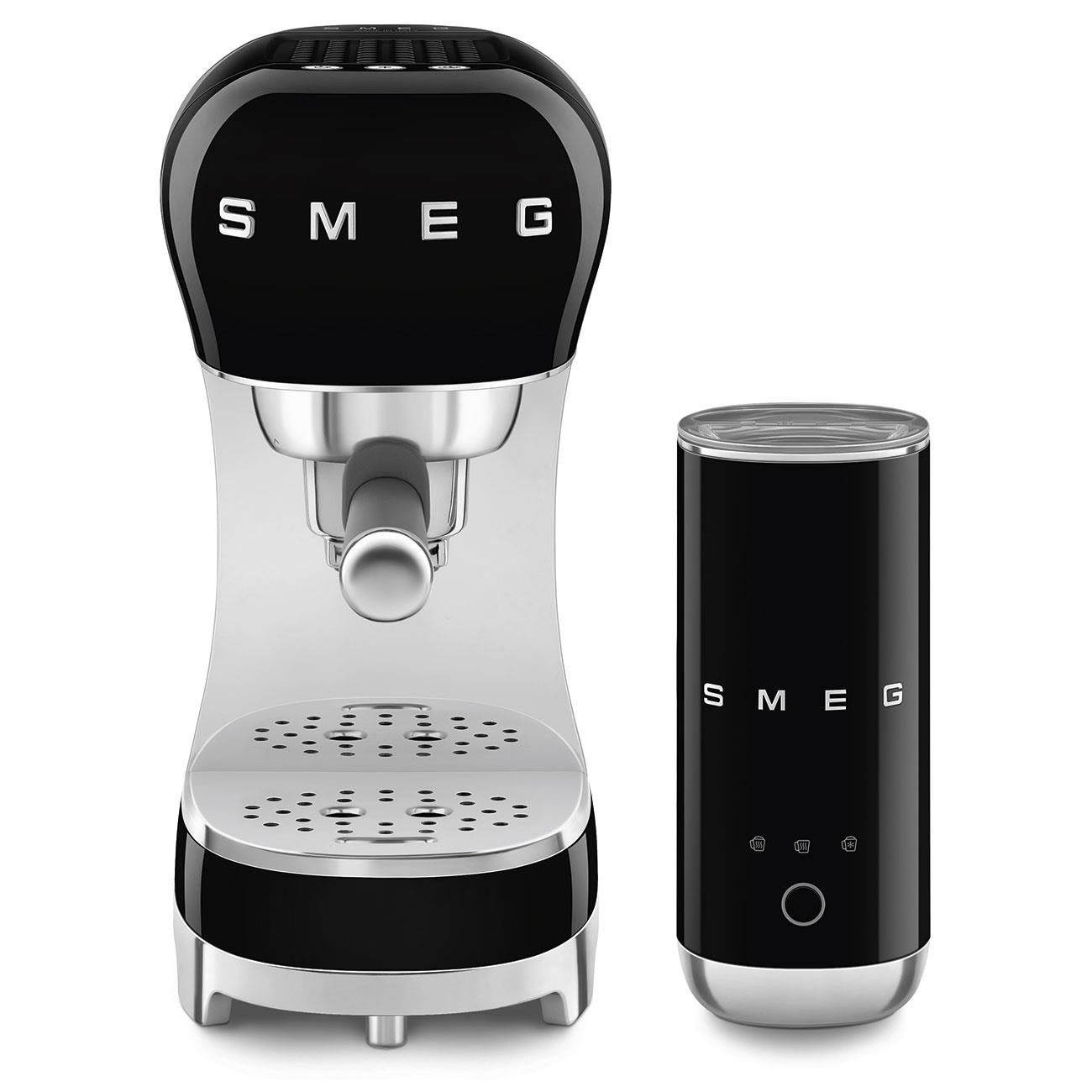 Smeg Manuel Espresso Kahve Makinesi + Süt Köpürtme Makinesi Bundle Siyah
