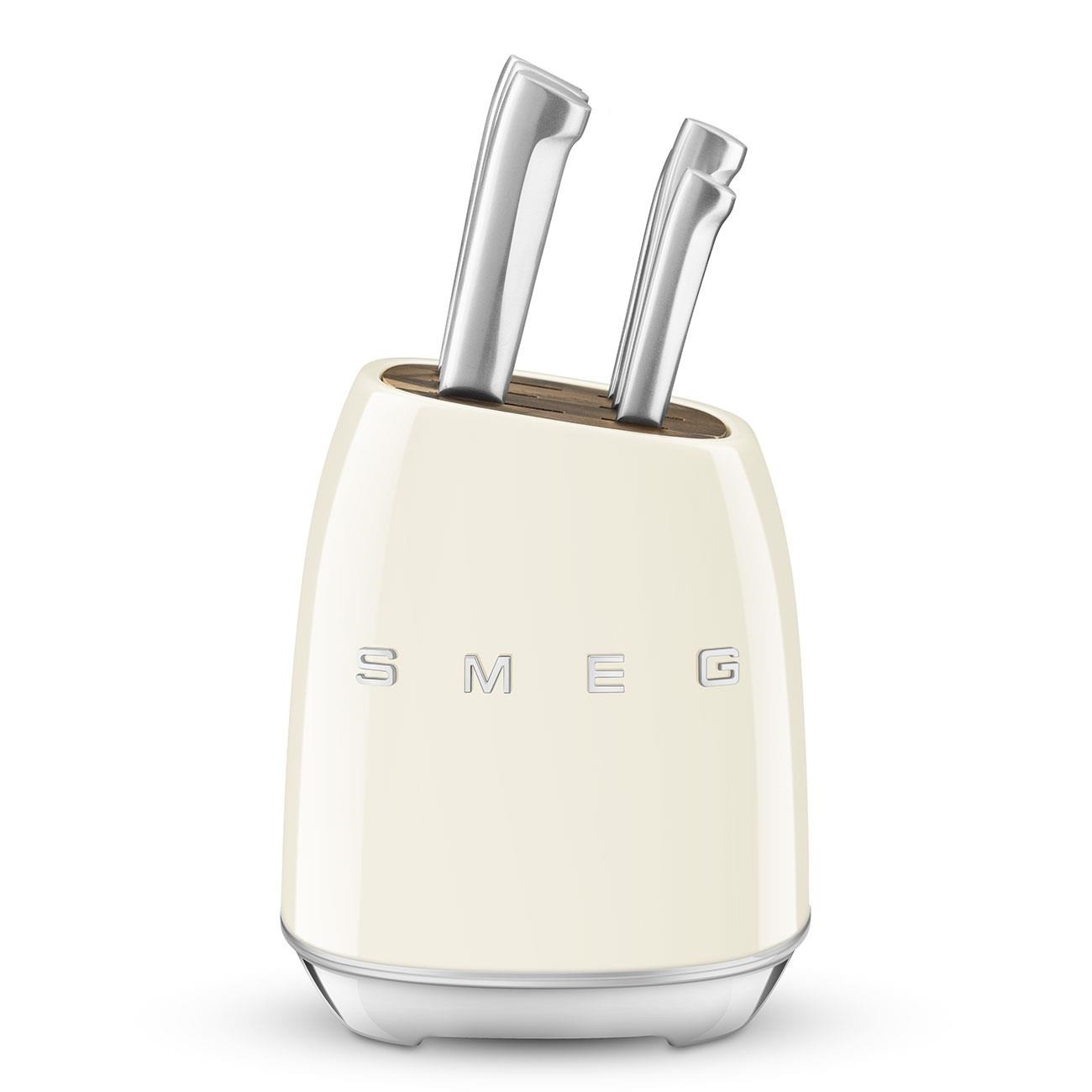 Smeg Retro Standlı Bıçak Seti 7 Parça Krem - KBSF02CR