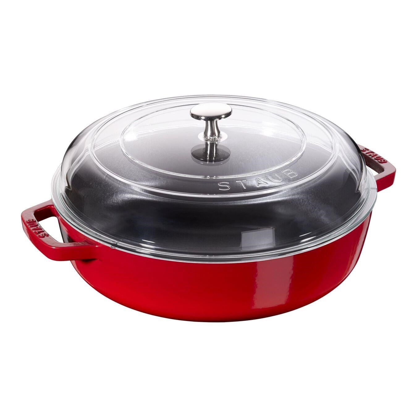 Staub Cam Kapaklı Döküm Sote Tenceresi 26Cm Kiraz - 405010630