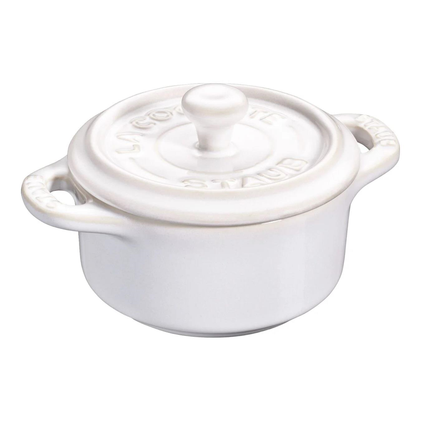 STAUB CERAMIQUE MİNİ DÖKÜM TENCERE FİLDİŞİ 10 CM 200 ML YUVARLAK - 405119970