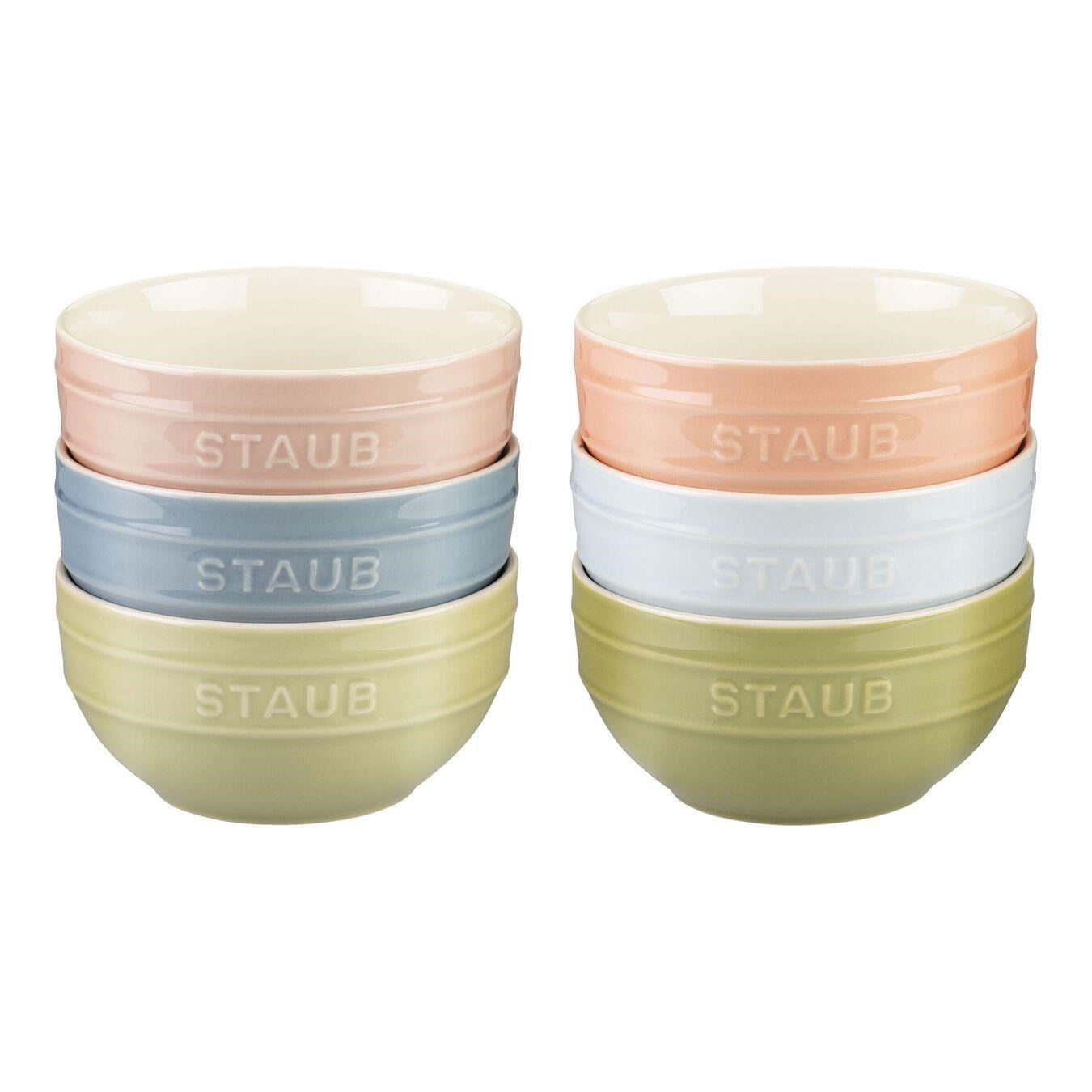 Staub Ceramique Seramik 6-Parça Karışık Renkler Kase Seti Macaron