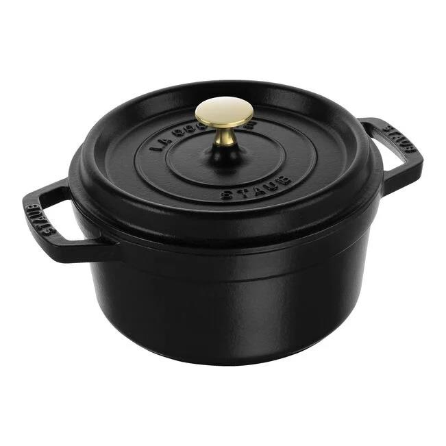 Staub La Cocotte 20cm 2,2Lt. Yuvarlak Siyah Döküm Tencere - 405094870