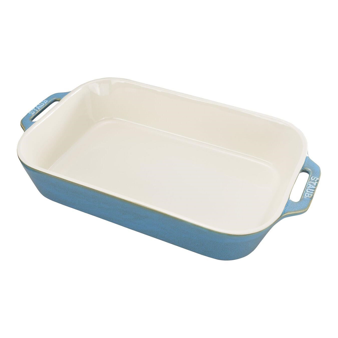 Staub Seramik Fırın Kabı 34 x 24cm Antik Turkuaz