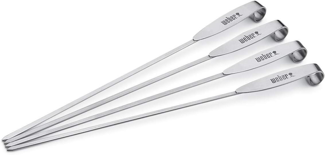 Weber Skewer Set, 4 pcs, Stainless Steel, Fits ETCS and Genesis® II LX - Weber Elevations Mangal Şiş Seti 4 Adet - 7618
