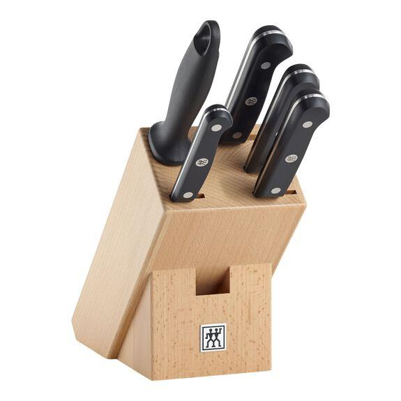 Zwilling 6 Parça Blok Bıçak Seti - Doğal Ahşap Bloklu