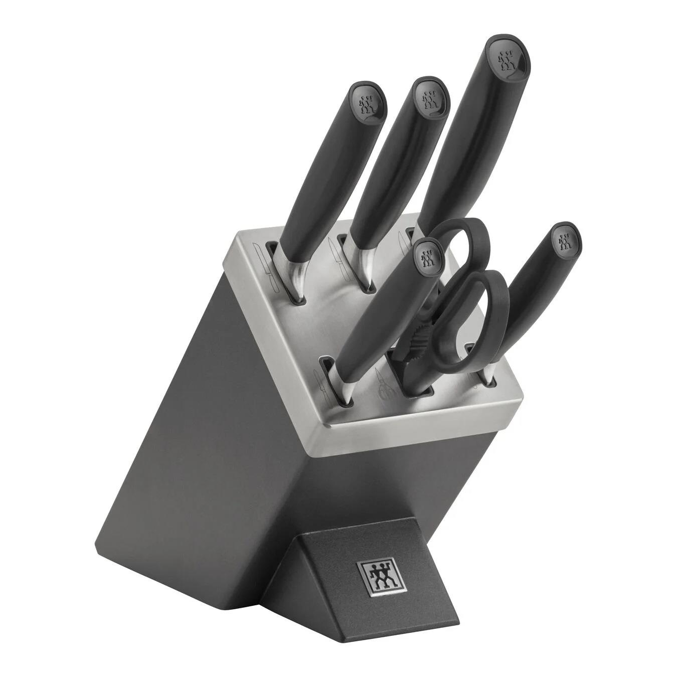 ZWILLING All Star 7-Parça Siyah Blok Bıçak Seti Kendinden Bilemeli - 337605000