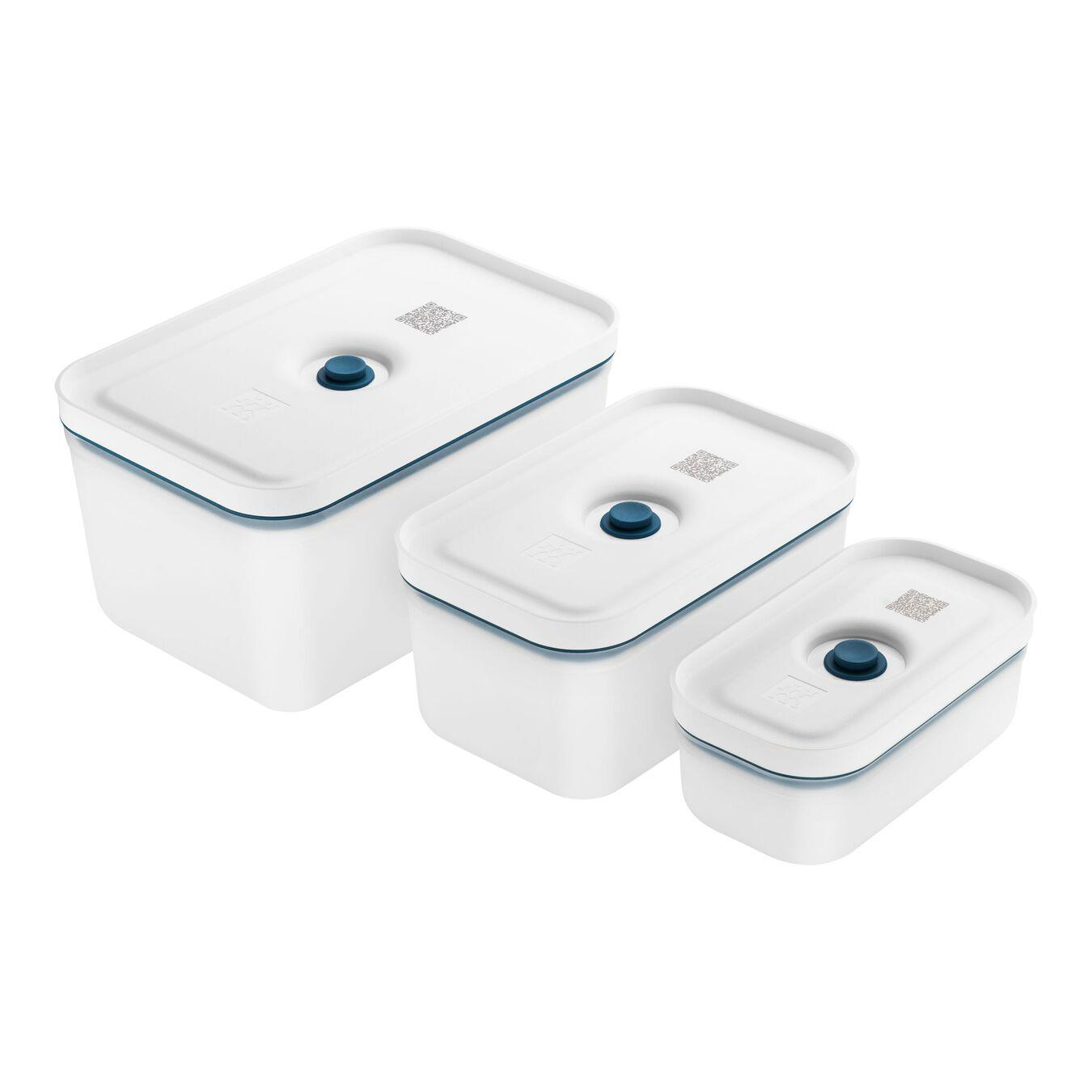 Zwilling Fresh & Save Vakumlu Saklama Kabı Seti S/M/L 3-Parça Plastik Yarı Şeffaf-Akdeniz Mavisi -1025986