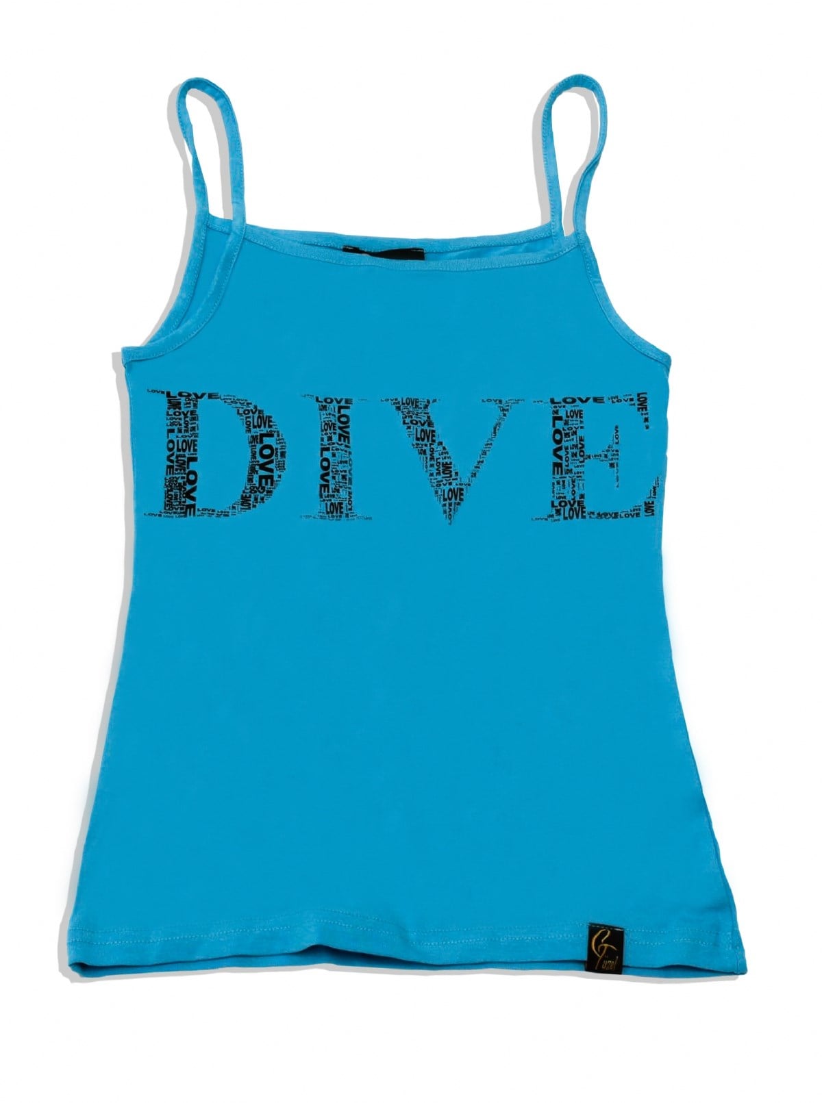 DIVE SPAGHETTI STRAPS TANK TOP BLUE