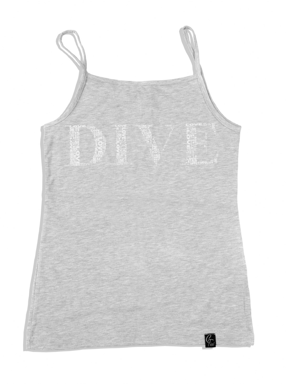 DIVE SPAGHETTI STRAPS TANK TOP GREY