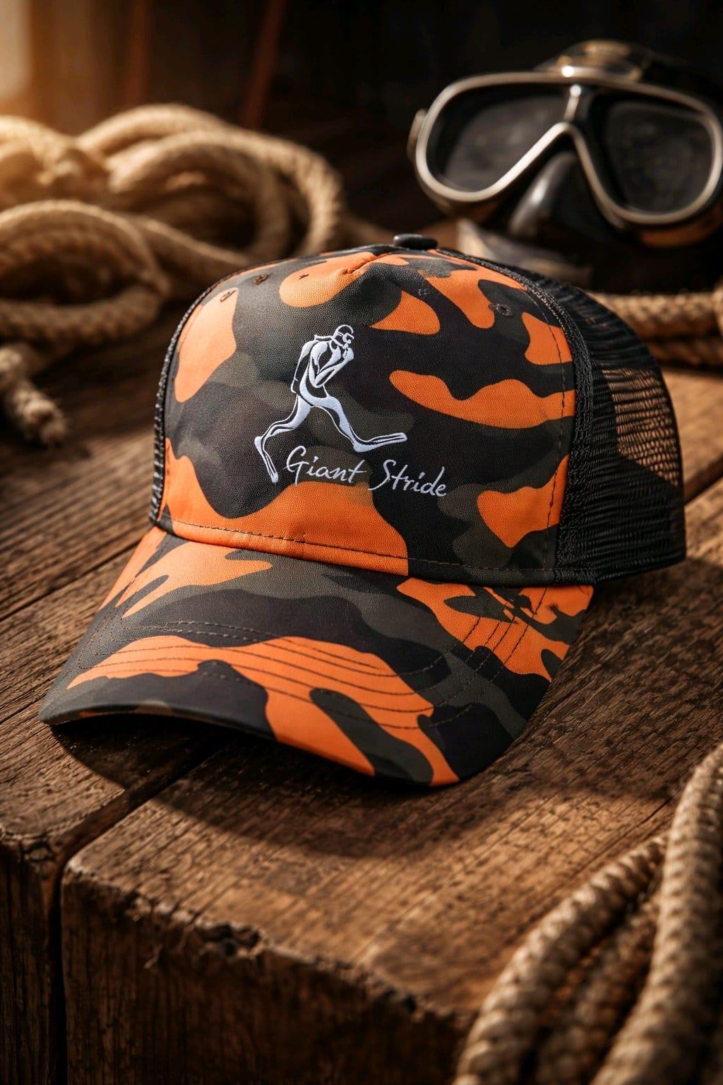 Orange Camouflage Cap