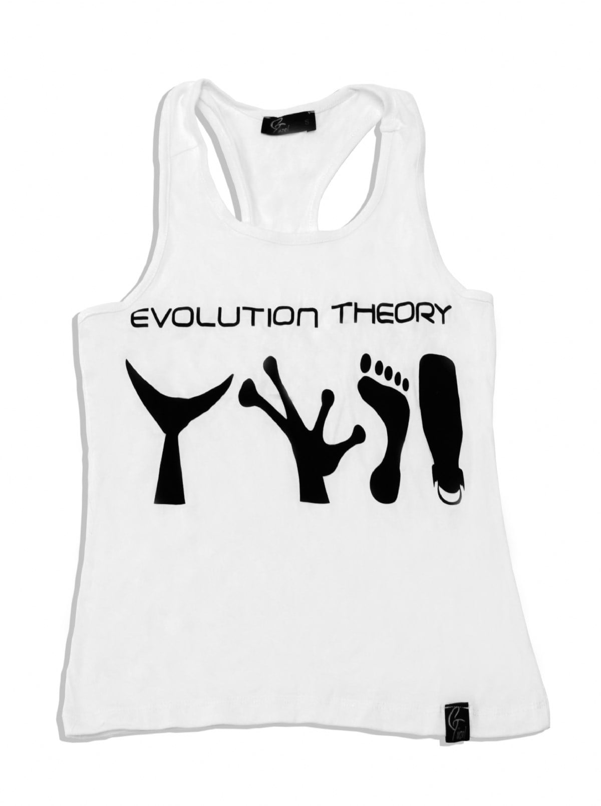 Evolution Theory Racerback Tank Top White
