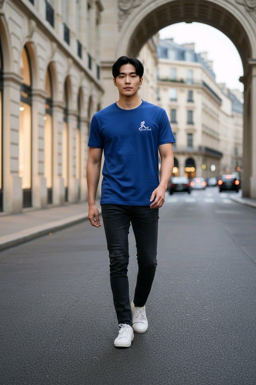 Giant Stride Dri Fit Navy T-Shirt S