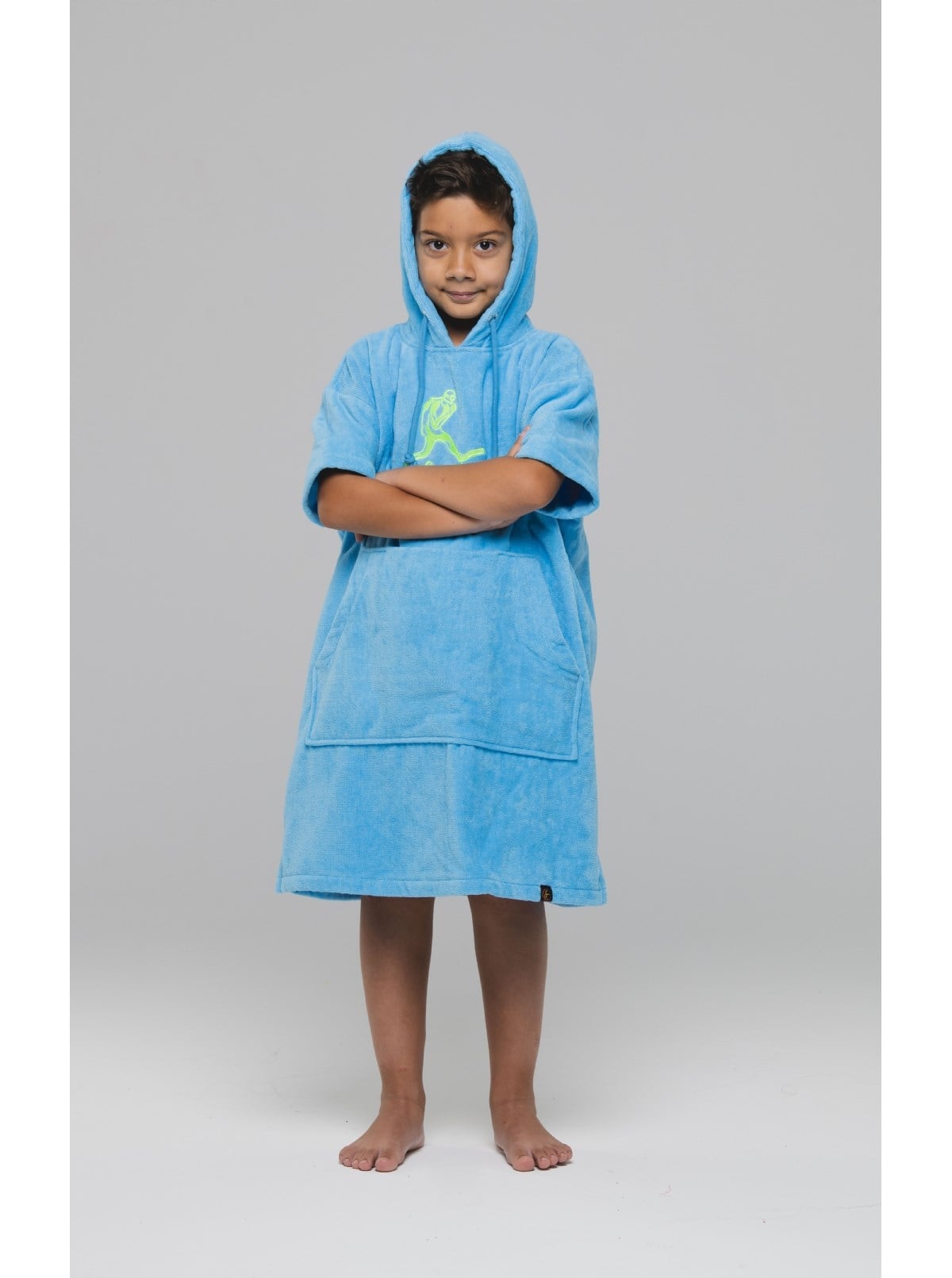Junior Poncho Turquoise