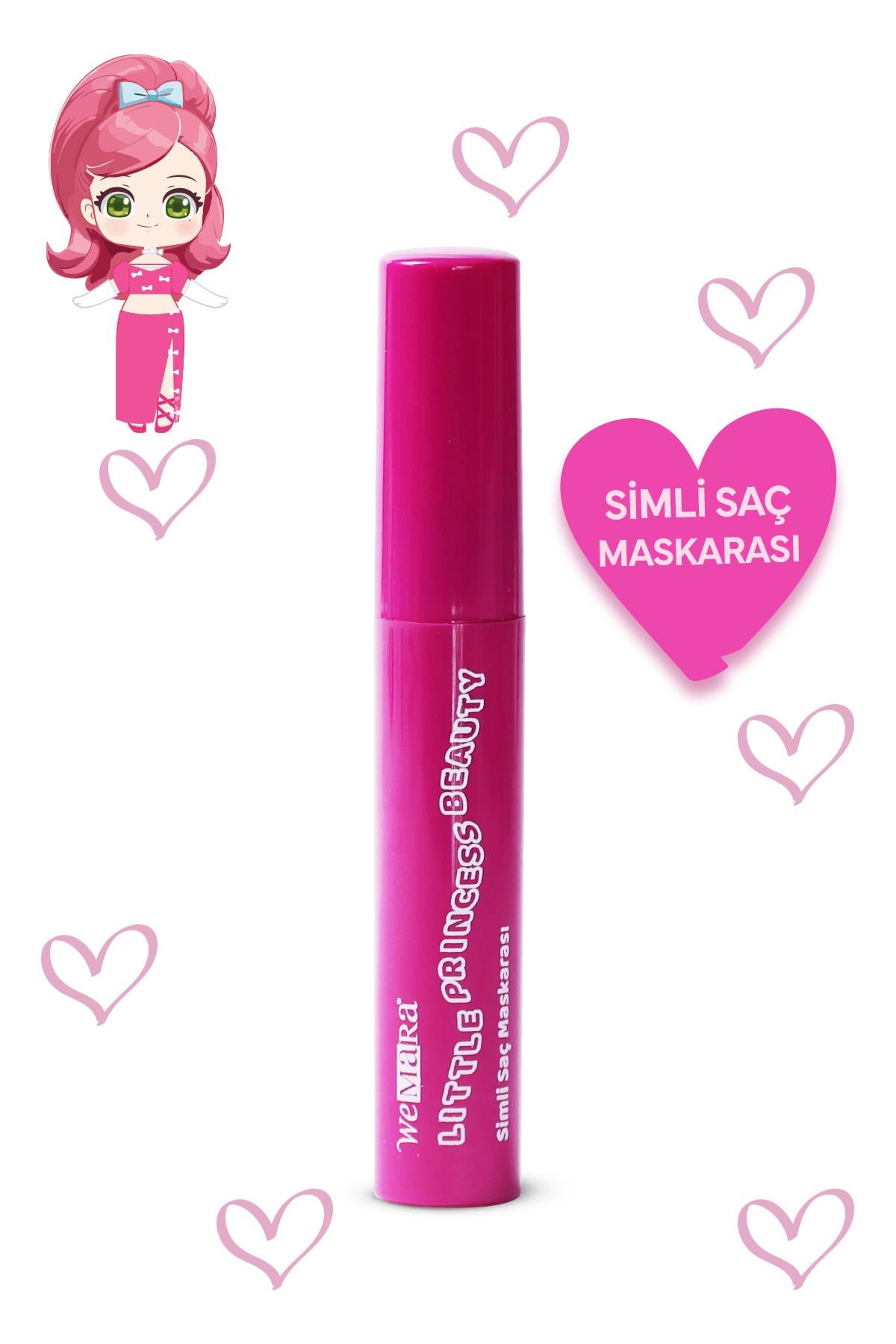 WEMARA LITTLE PRINCESS SIMLI SAC MASKARASI PEMBE 6 ML