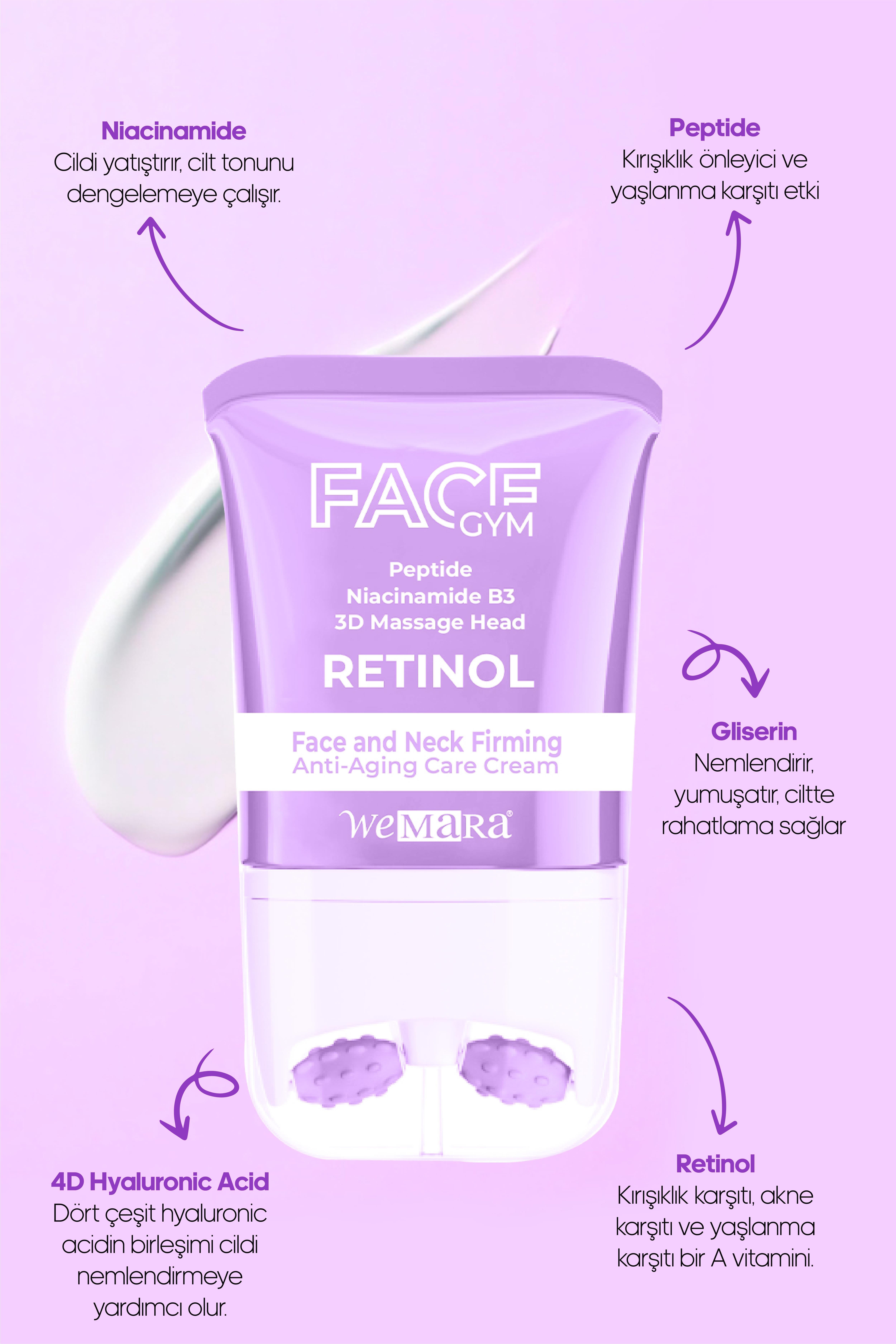 WEMARA RETINOL&ANTI-AGING (MOR) FACE GYM 80 ML