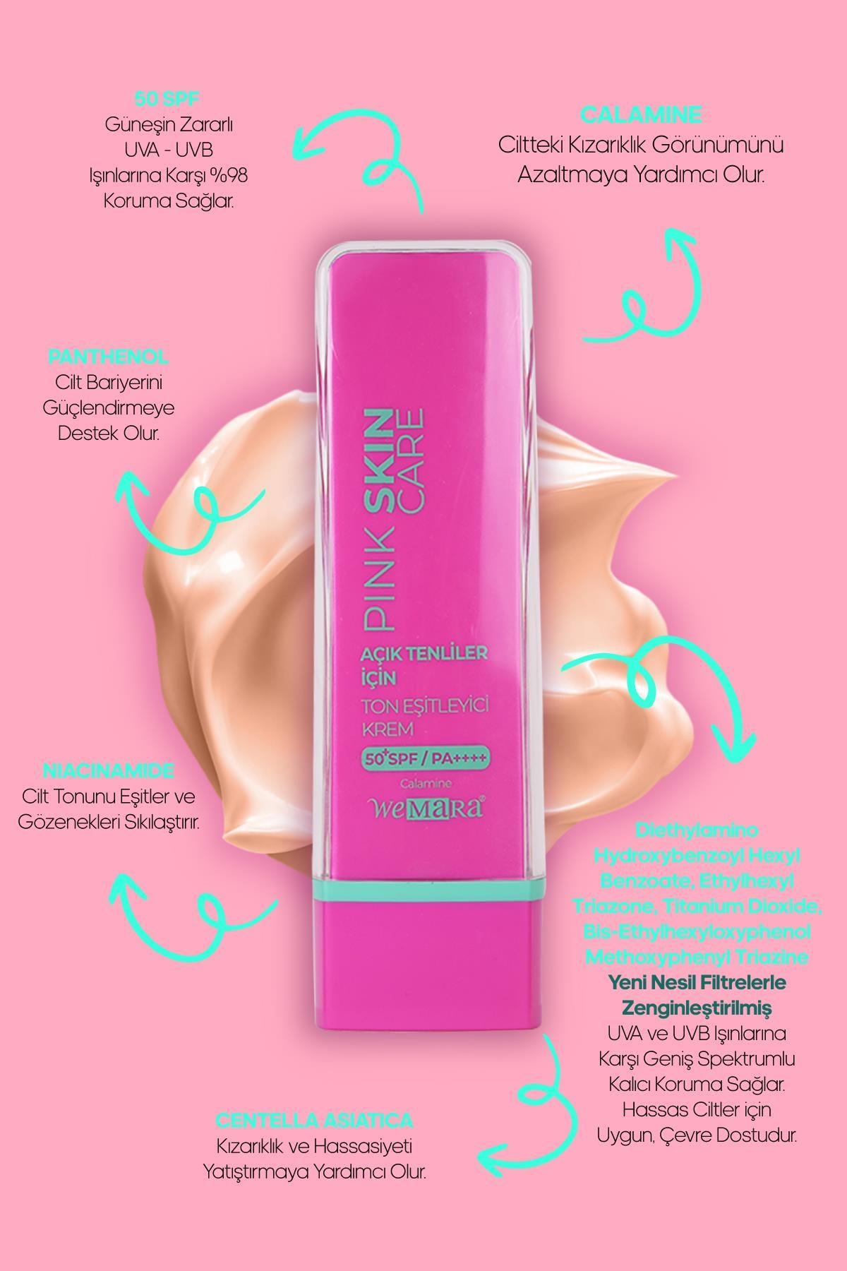 WEMARA TON ESITLEYICI YUZ BAKIM KREMI ACIK TENLILER ICIN 50 SPF 50 ML