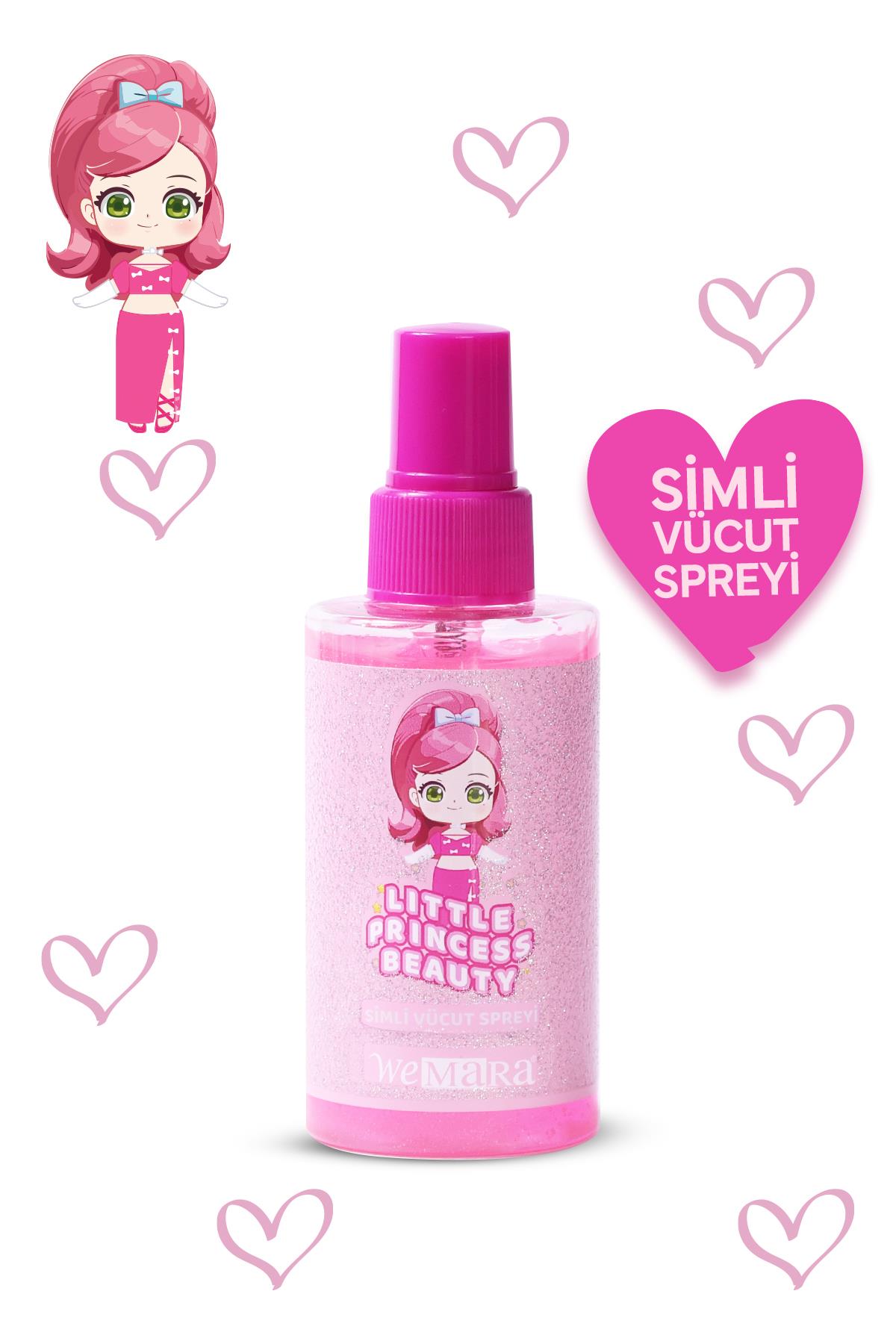 WEMARA LITTLE PRINCESS BEAUTY PEMBE SHIMMER BODY MIST 125 ML  