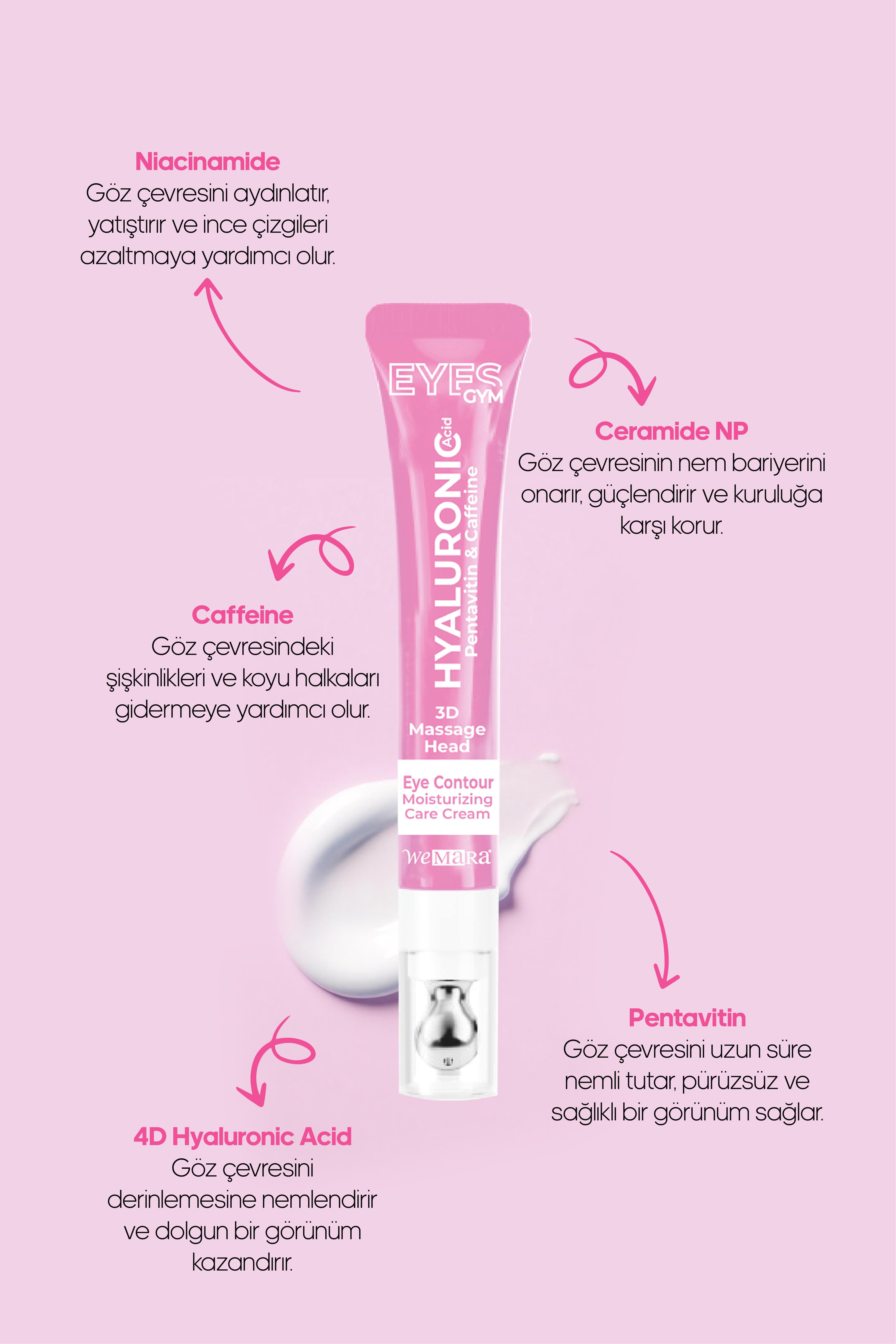 WEMARA HYALURONIC ACID&MOISTURIZING (PEMBE) EYES GYM 18 ML