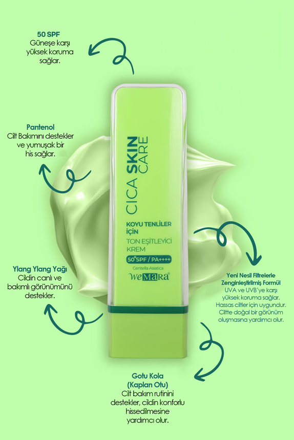 WEMARA TON ESITLEYICI YUZ BAKIM KREMI 50 SPF 50 ML
