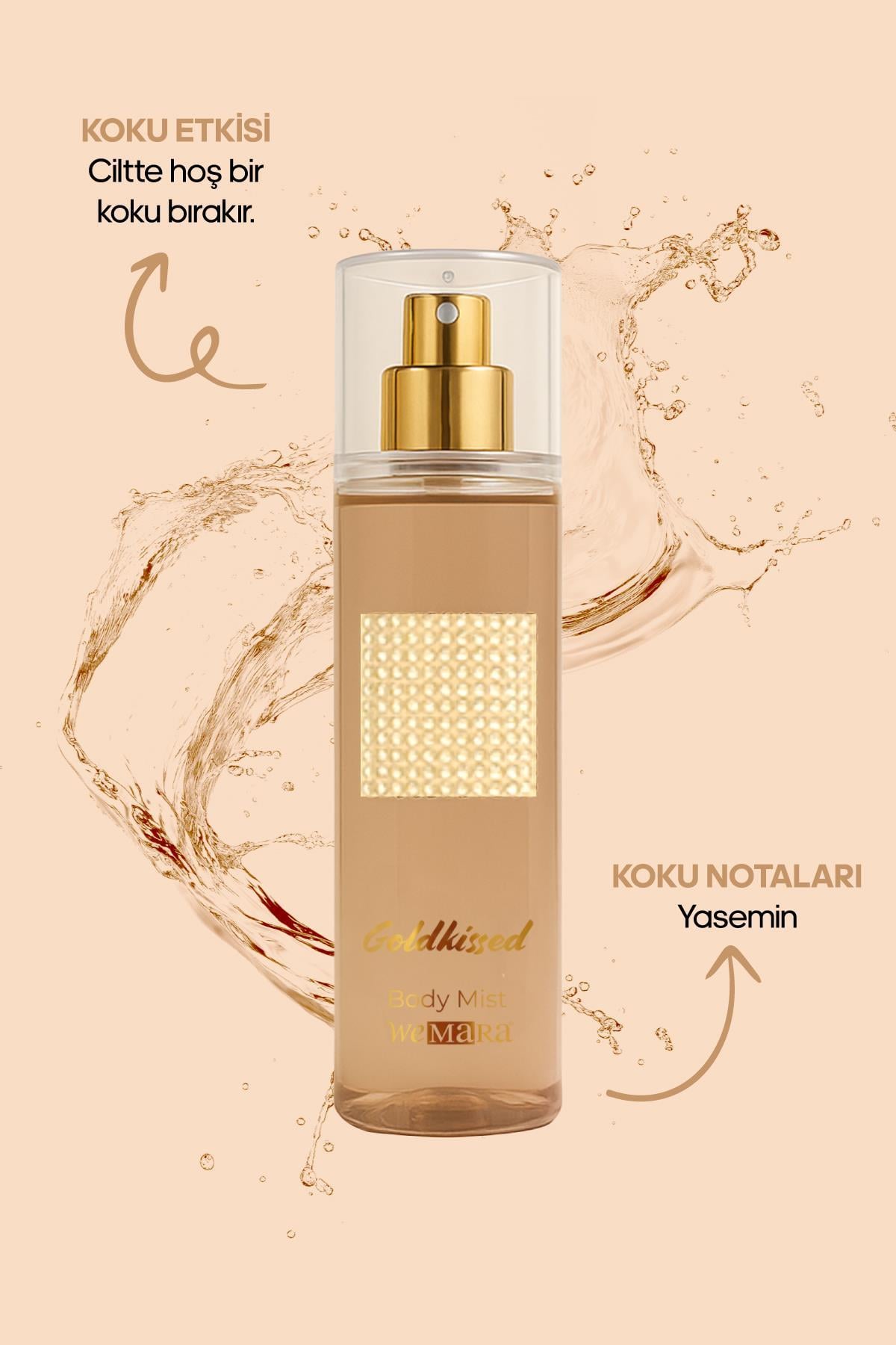WEMARA TASLI VUCUT SPREYI-GOLDKISSED (GOLD TAS-KAHVEMSI) 150 ml