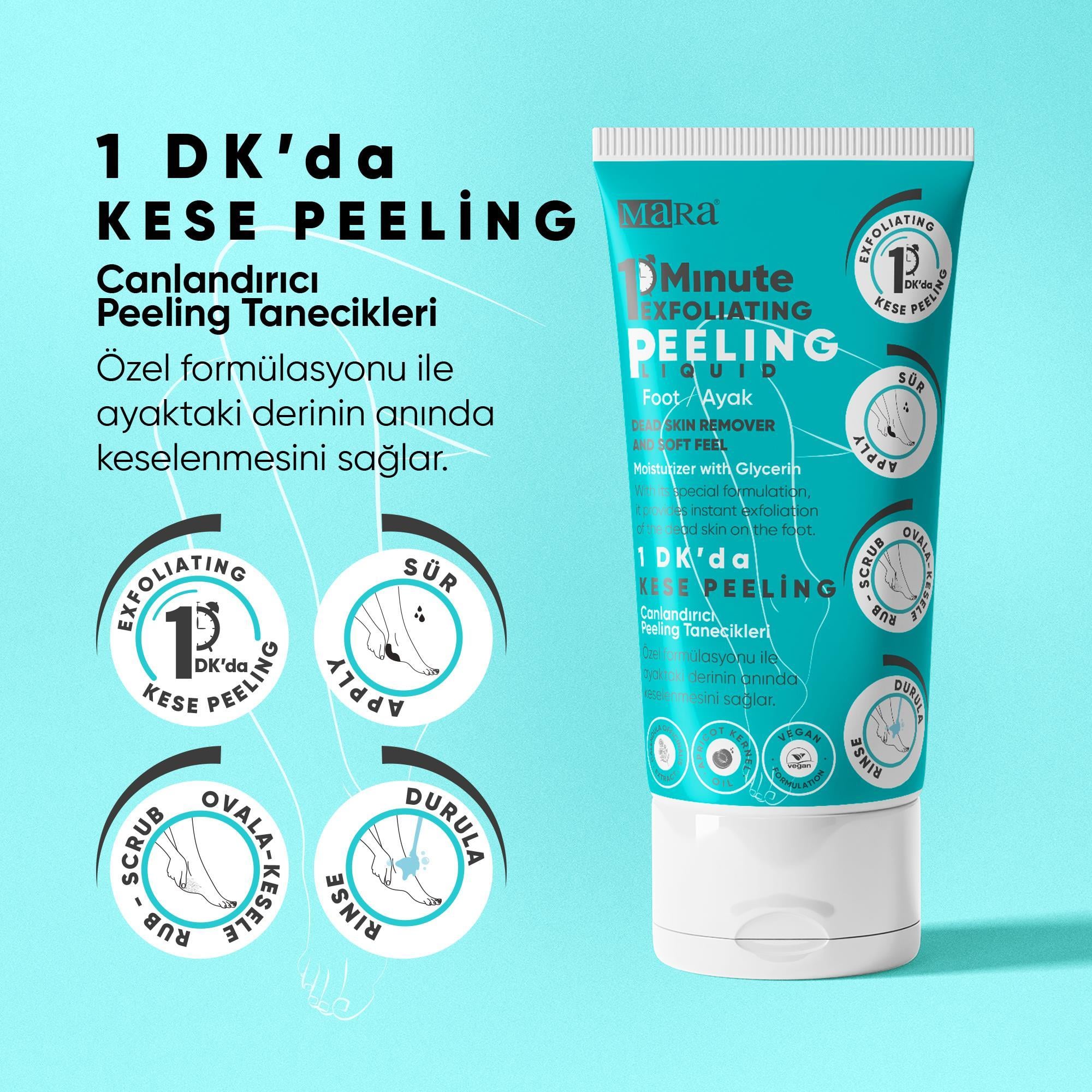 MARA 1 MINUTE POUCH PEELING FOOT 150 ml