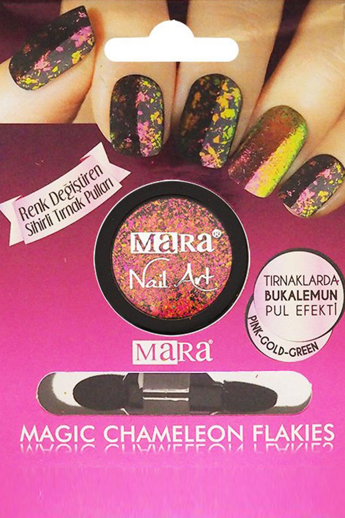 MARA MAGIC CHAMELEON FLAKIES PINK GOLD GREEN