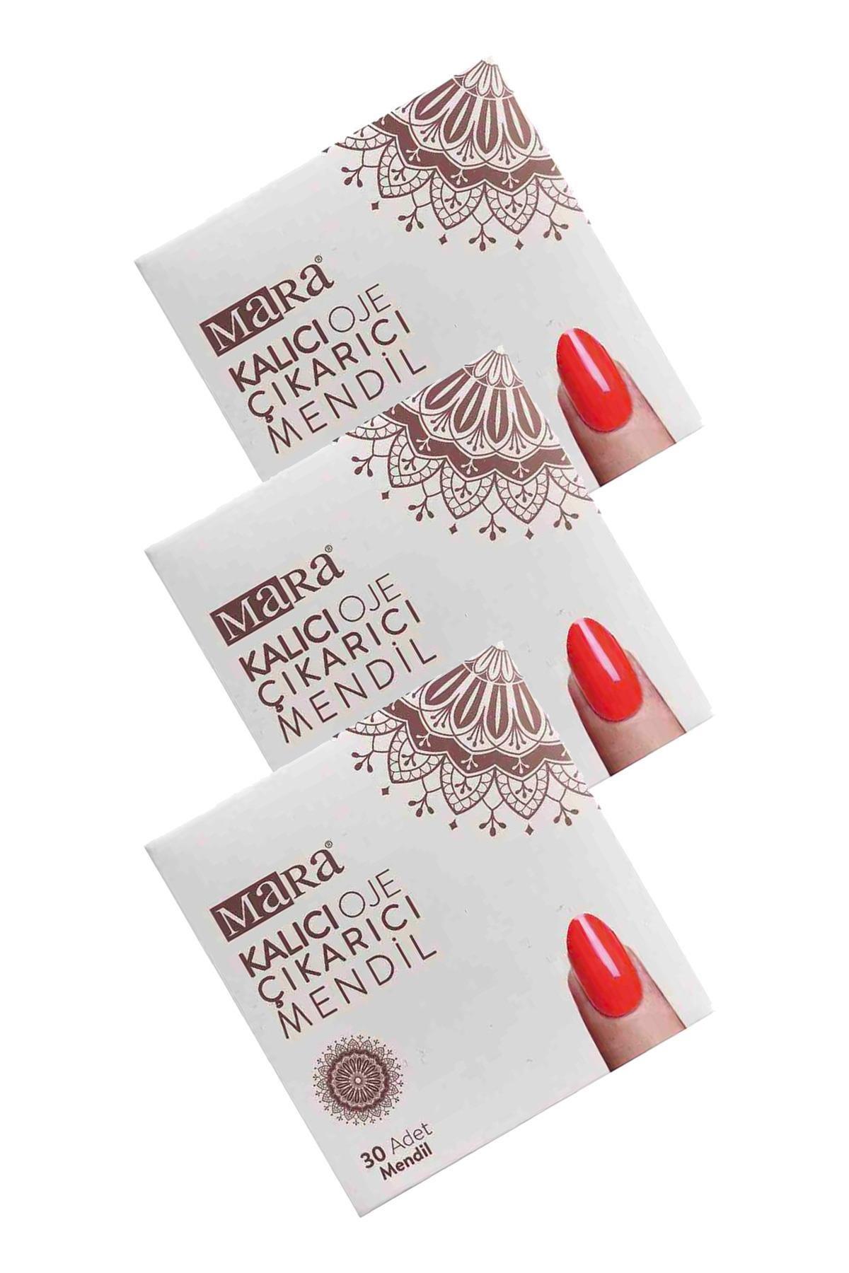3 x Mara Kalıcı Oje Çıkarıcı Aseton Mendili