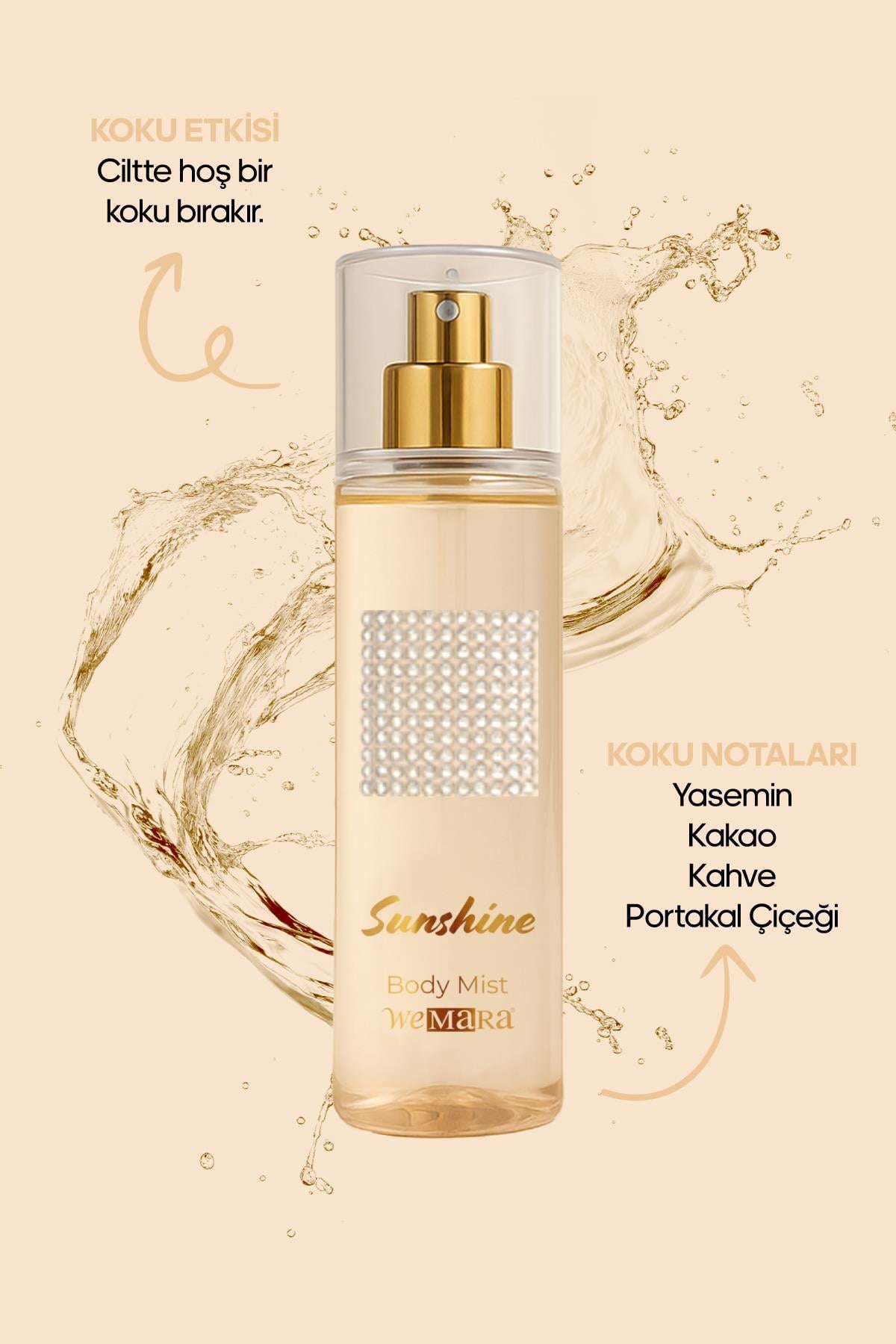 WEMARA TASLI VUCUT SPREYI-SUNSHINE (GRI TAS-ACIK GOLD) 150 ml