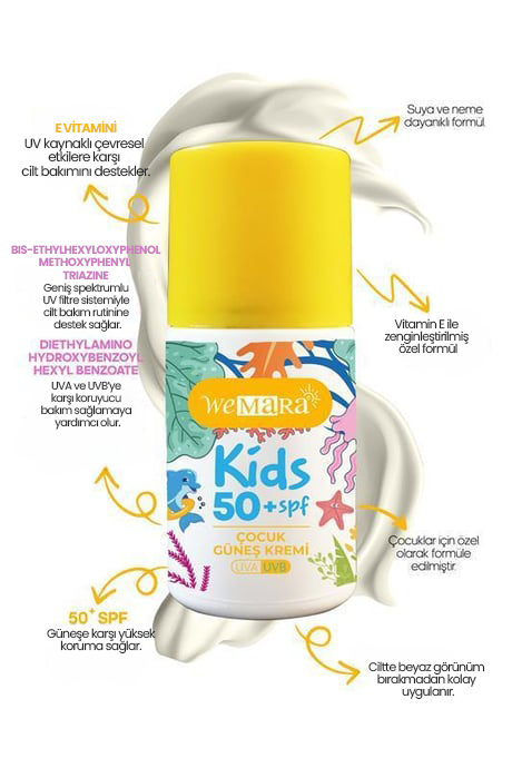 WEMARA KIDS COCUK GUNES KREMI 50 SPF 100 ML