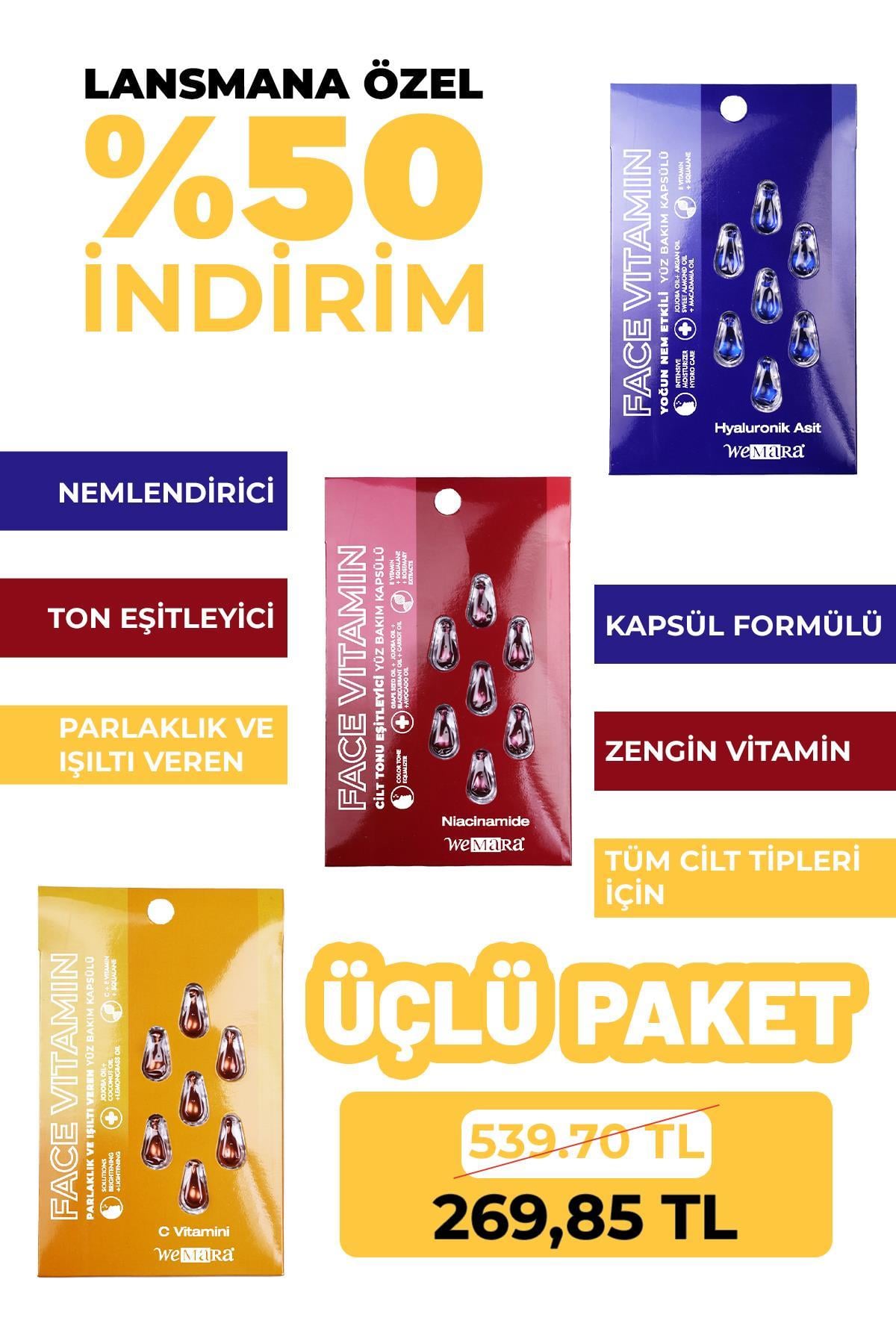 WEMARA CILT KAPSULU  3 LU SET