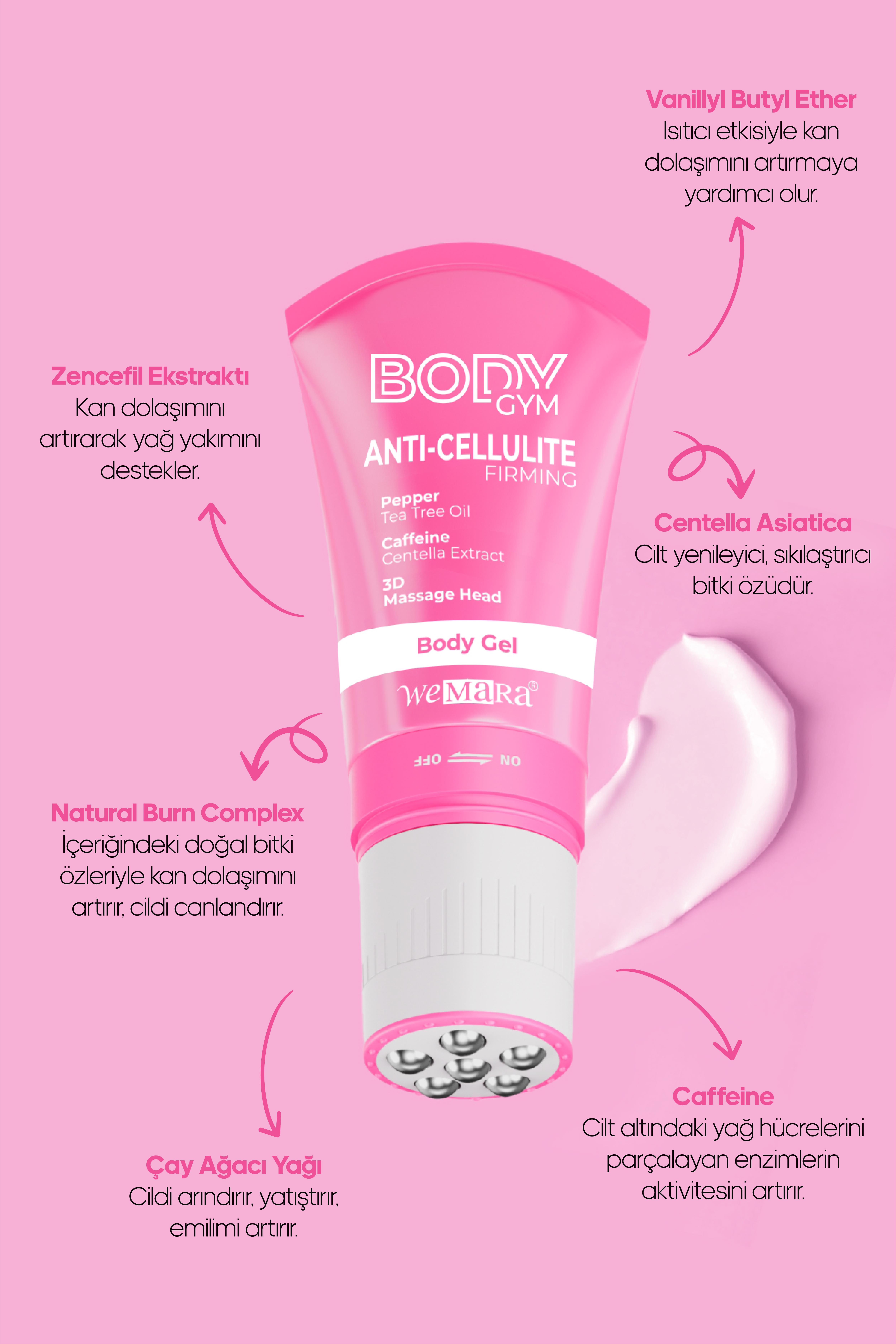 WEMARA ANTI-CELLULITE&FIRMING ISITICI ETKILI BODY GYM 120 ML