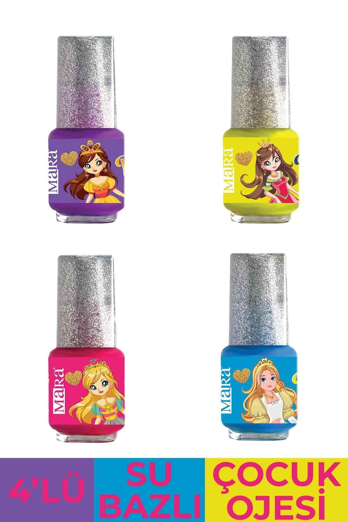  Mara Prenses Ojesi 5 ml (Suyla çıkabilen Çocuk Ojesi) 4'LÜ	