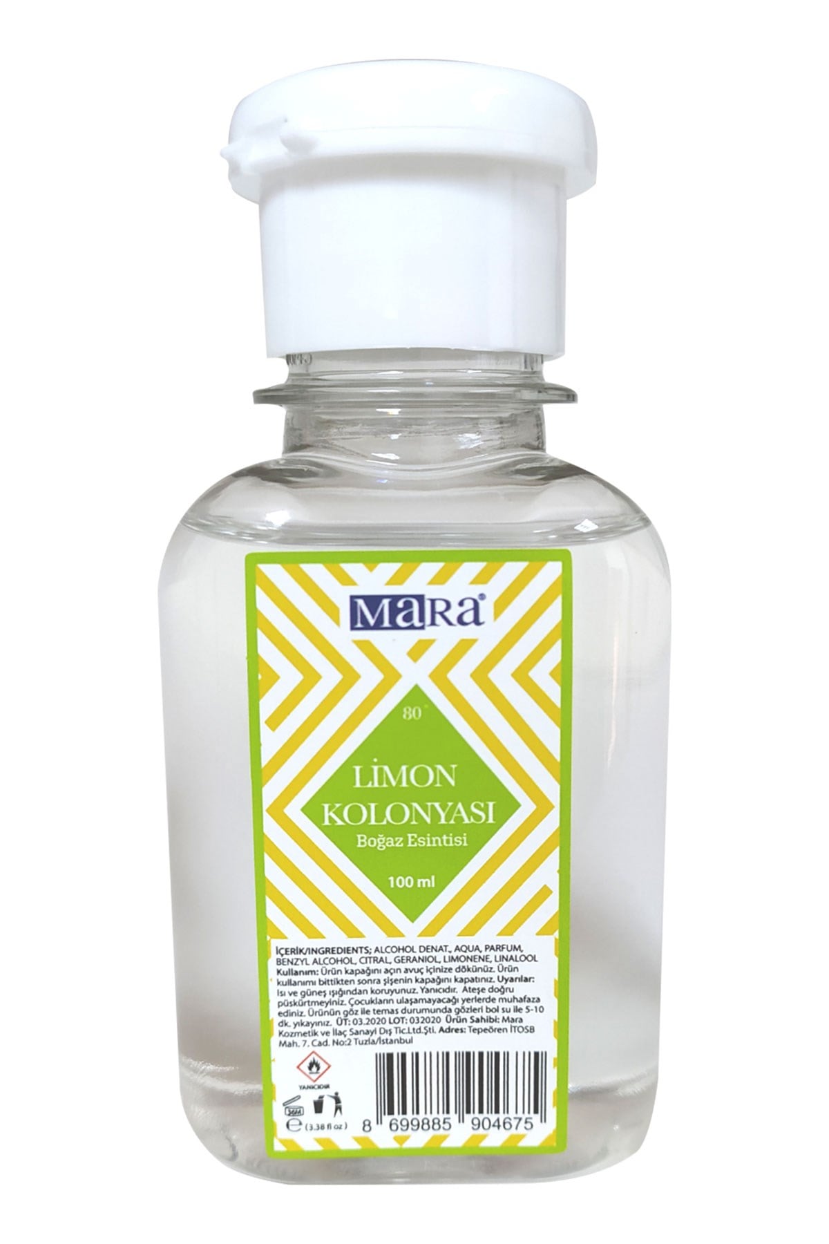 Mara Boğaz Esintisi Limon Kolonyası 100 ML