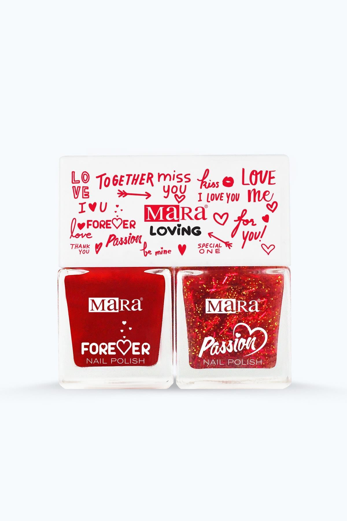 Mara Forever & Passion Nail Polish 2'Li Oje - Sevgililer Gününe Özel