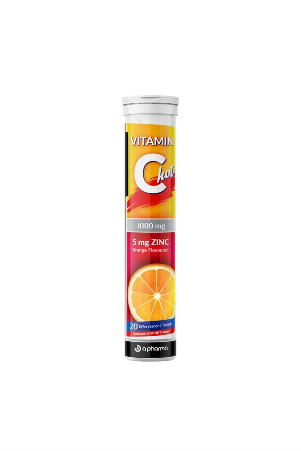 Naturelin Vitamin C Hot + Çinko 20 Efervesan Tablet