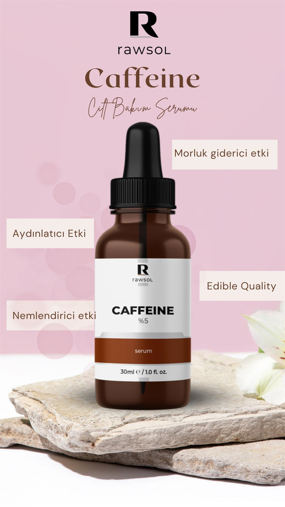 RawSol Caffeine Cilt Bakım Serumu 30 ml