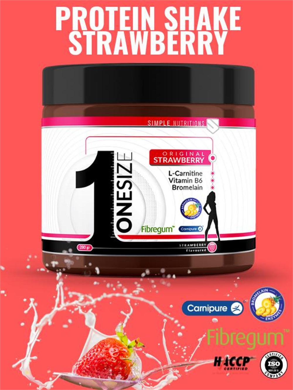 Simple Nutritions OneSize Çilek Aromalı Original Kilo Kontrol Ürünü 14 Servis (280 gr)